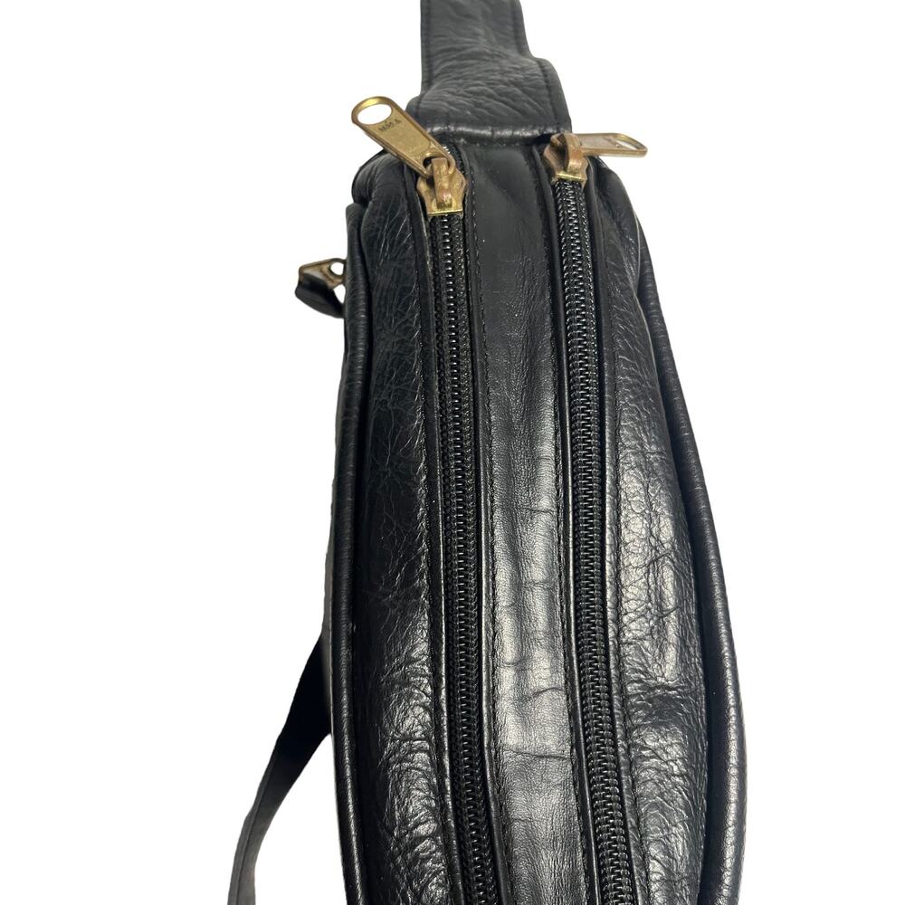 Coronado Leather Co Black Leather Concealed Carry Purse Shoulder Bag - Picture 4 of 13